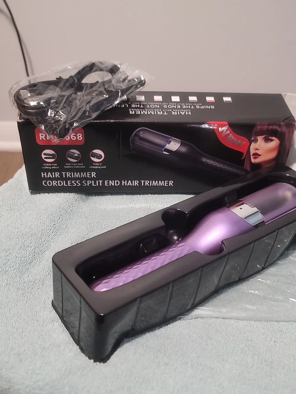 Hair Trimmer Cordless Split End Trimmer - Purple